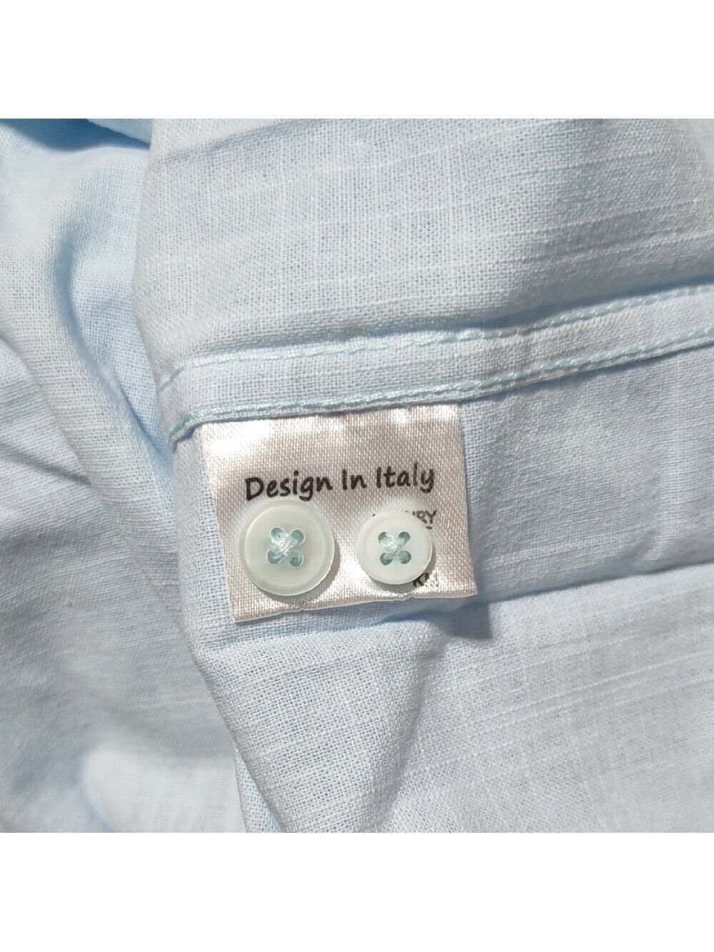Mens Blue Button Down Shirt Classic Collar 2XL - Picture 6 of 6